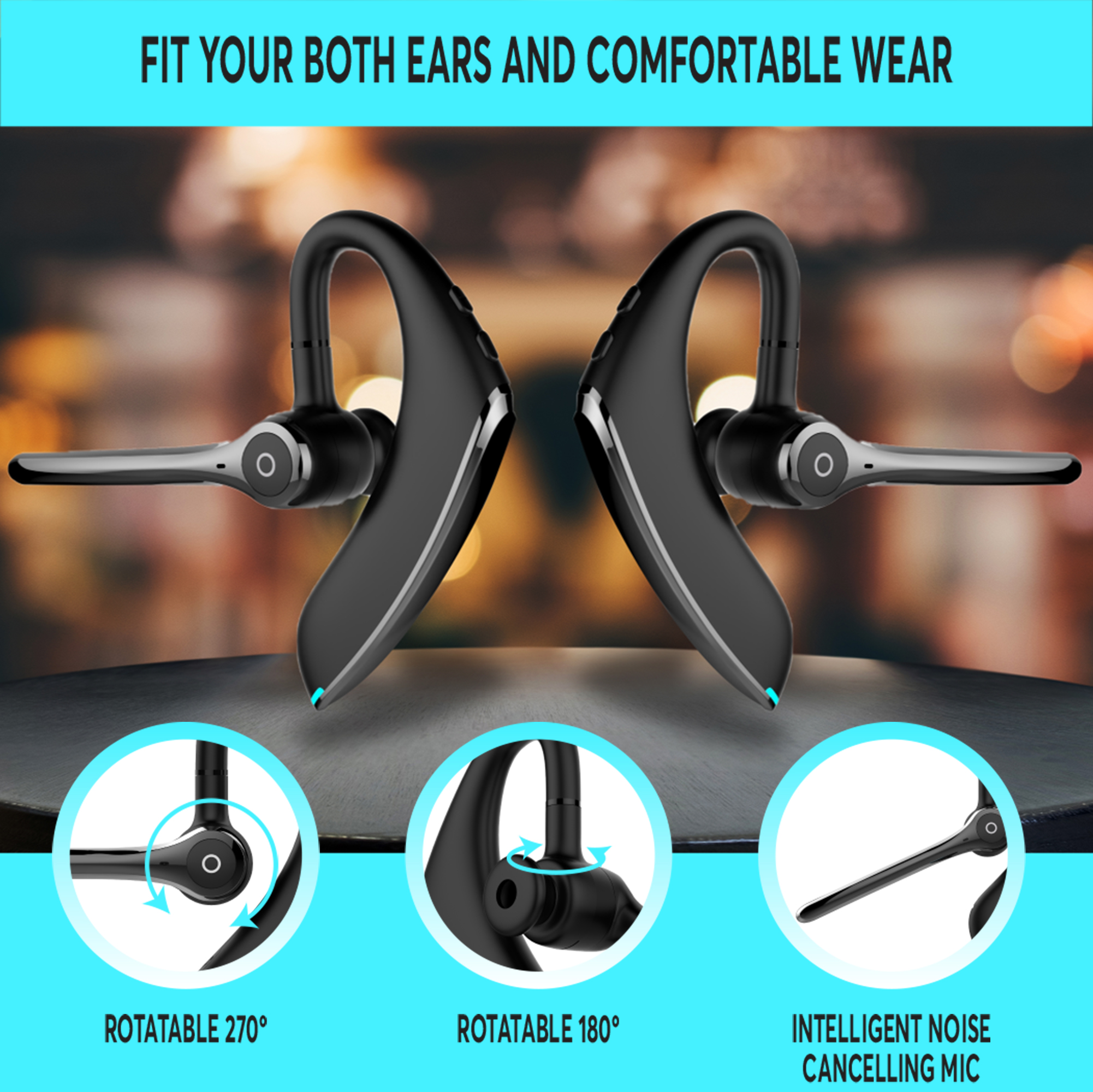 LDAS Bluetooth Earpiece, Wireless 